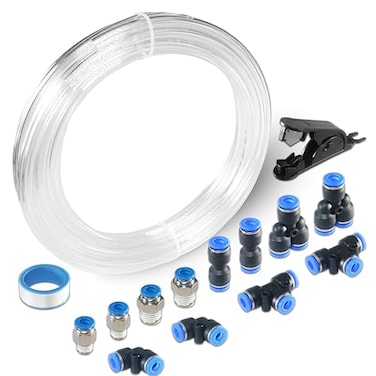 MSAEIQUN Pneumatic Tubing Clear Polyurethane PU Air Hose Pipe Tube Kit 6mm OD 4mm ID 10 Meter 328ft for Air Line or Fluid Transfer 6mm x 10M