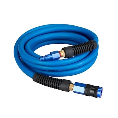 SANFU Hybrid Air Hose LeadIn 14ID x 10FT 300PSI Durable Lightweight With 14 Aluminum 3IN1 Quick Coupler and Plug Bend Restrictors BlueBlack10