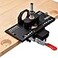 GOINGMAKE Metal Concealed Hinge Jig with Quick Clamp and Dust Vacuum Adapter 35mm Cabinet Hinge Drilling Jig for Woodworking Door Cabinet Hinges Mounting Tool