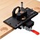 GOINGMAKE Metal Concealed Hinge Jig with Quick Clamp and Dust Vacuum Adapter 35mm Cabinet Hinge Drilling Jig for Woodworking Door Cabinet Hinges Mounting Tool