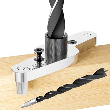 BATODA Dowel Jig Kit for Floating Shelf Bracket 12 inch Drill Bit Included Doweling Jig for Floating Shelf Hardware make Hidden Shelf Brackets for Invisible Shelves Aluminum