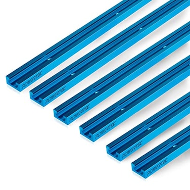POWERTEC 71119P3 36 Inch DoubleCut Profile Universal TTrack with Predrilled Mounting Holesfor Woodworking Jigs and Fixtures Drill Press Table Router Table Workbench 6 Count Pack of 1