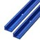 Bikykose 2Pcs 48 TTracks Accessories for Woodworking with Screws Aluminum Alloy Woodworking Tools Double Cut Profile Universal TTracks with Predrilled Mounting Holes Anodized Blue