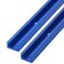 Bikykose 2Pcs 48 TTracks Accessories for Woodworking with Screws Aluminum Alloy Woodworking Tools Double Cut Profile Universal TTracks with Predrilled Mounting Holes Anodized Blue