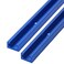 Bikykose 2Pcs 48 TTracks Accessories for Woodworking with Screws Aluminum Alloy Woodworking Tools Double Cut Profile Universal TTracks with Predrilled Mounting Holes Anodized Blue