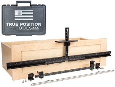 True Position Tools MAX Cabinet Hardware Jig Install Long Pulls and Shelf Pin Holes Made In USA Hand Calibrated by