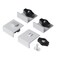 POWERTEC 71821 BiDirectional Short Stop Kit T Track Stop Block for TTrack Woodworking Sanding and Routing 4PK