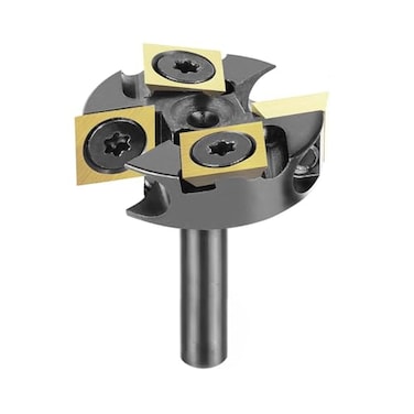 SpeTool 22 Flute Slab Flattening Router Bit 14 Shank 114 Cutting Dia Carbide Insert Spoilboard Surfacing Bit with ATS Coating for Softwood Hardwood MDF