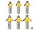 YONICO 13621 6 Bit Round Over Edge Forming Router Bit 12Inch Shank