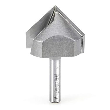 Amana Tool 45751 Carbide Tipped VGroove 90 Deg x 114 Dia x 1516 x 14 Shank