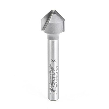 Amana Tool 45792 Carbide Tipped Double Edge Folding VGroove 90 Deg x 0090 Tip Wid