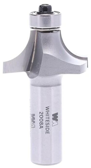 Whiteside Router Bits Whiteside 2008A Roundover Router Bit 716 Inch Radius 138 Inch Large Diameter 12 Inch Shank 58 Inch Cutting Length