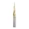 Amana Tool Up Cut Spiral CNC Router Bits for 2D3D Carving ZrN Coated 46280S 62 Deg Tapered Angle Ball Tip x 132 D x 164 R x 1 x 14 Shk x 3 Fl