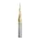 Amana Tool Up Cut Spiral CNC Router Bits for 2D3D Carving ZrN Coated 46280S 62 Deg Tapered Angle Ball Tip x 132 D x 164 R x 1 x 14 Shk x 3 Fl