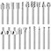 YURINWOO Wood Carving Bits Router Carbide Engraving Bits for Dremel Rotary Tools with 18 Shank 20 Pcs HSS Different Burr Set to Meet Your Different Needs Durable DIY Woodworking Rotary Tools Accessori