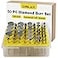 Drilax 50 Pc Diamond Rotary Tool Bits Set 120 Grit Carving Engraving Burr Kit 18 Inch Shank Compatible with Dremel for Stone Rock Glass Ceramics Polishing Shaping