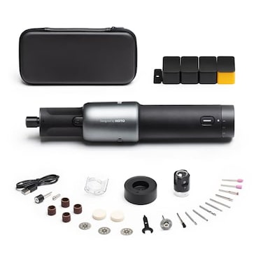 HOTO 35in1 Cordless Rotary Tool Kit Strong Motor 25000RPM 5 Variable Speed Powerful Engraving Pen LED Light Ideal for 3D Printing Sanding Polishing Drilling Carving Cutting DIY Crafts