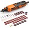 HARDELL Rotary Tool Kit 180W Corded Power Rotary Tool 6 Variable Speeds with 61 Accessories 800035000RPM for Sanding Polishing Cutting EngravingCarving DIY Crafts Orange