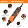 HARDELL Rotary Tool Kit 180W Corded Power Rotary Tool 6 Variable Speeds with 61 Accessories 800035000RPM for Sanding Polishing Cutting EngravingCarving DIY Crafts Orange