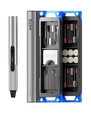 HOTO SNAPBLOQ RA04 Mini Rotary Tool Kit Cordless or Corded Brushless Precision Engraving Pen 22000RPM Variable Speed 38 Accessories for 3D Printer Sanding Polishing Drilling Carving DIY Craft
