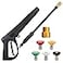 coyardor Pressure Washer Gun with Extension Wand 5 Spray Nozzle Tips M2214mm M2215mm Fitting Replacement for Ryobi Karcher Powerstroke Greenworks Husky Raptor Blast Electric Power Washer