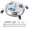 AngeDZ 14 Pressure Washer Surface Cleaner with 4 Wheels 14 Quick Connect Plug Sturdy Stainless Steel Power Washer Attachment for Concrete Driveway Min Flow Rate 18 GPM Max 4000 PSI Silver