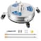 AngeDZ 14 Pressure Washer Surface Cleaner with 4 Wheels 14 Quick Connect Plug Sturdy Stainless Steel Power Washer Attachment for Concrete Driveway Min Flow Rate 18 GPM Max 4000 PSI Silver