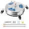 AngeDZ 14 Pressure Washer Surface Cleaner with 4 Wheels 14 Quick Connect Plug Sturdy Stainless Steel Power Washer Attachment for Concrete Driveway Min Flow Rate 18 GPM Max 4000 PSI Silver