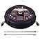 Tool Daily 15 Inch Pressure Washer Surface Cleaner with 3 Wheels 2 Extension Wands Surface Cleaner for Pressure Washer Attachment for Concrete Driveway Sidewalk Patio 3600 PSI
