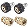 Raincovo Pressure Washer Quick Connect Fittings M22 14mm to 38 Inch Hose Adapter 4 Pieces