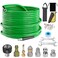 Aleiry Sewer Jetter Kit for Pressure WasherWater Jet Drain Cleaning Hose with Corner Rotating Button Spring Nose 14 NPT Sewer Cleaning Tool HighPressure Nozzles5800 PSI 50 FT