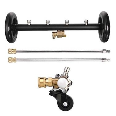 Tool Daily DualFunction Undercarriage Cleaner with Swivel Wheel Surface Cleaner for Pressure Washer Underbody Car Wash Water Broom 16 Inch 4000 PSI