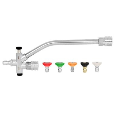 DUSICHIN Foam Cannon DualConnector Accessory Pressure Washer Double Tip Attachment for Soap Cannon 14 Quick Connect for Car Wash 5 Pressure Washer Sprayer Nozzles DUS2405