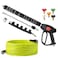 M MINGLE Pressure Washer Hose and Gun Kit 25 FT Power Washer Hose with 5 Nozzle Tips and M2214mm Fitting Replacement for Ryobi Simpson Craftsman