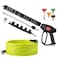 M MINGLE Pressure Washer Hose and Gun Kit 25 FT Power Washer Hose with 5 Nozzle Tips and M2214mm Fitting Replacement for Ryobi Simpson Craftsman