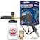 McKillans Pressure Washer Gun with Swivel Foam Cannon Wide Mouth M2214mm Adapter Adjustable Thick Foam Power Washer Gun 38 Male Plug 14 Quick Connector Coupler