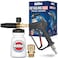McKillans Pressure Washer Gun with Swivel Foam Cannon Wide Mouth M2214mm Adapter Adjustable Thick Foam Power Washer Gun 38 Male Plug 14 Quick Connector Coupler