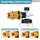 Sooprinse Pressure Washer Foam Cannon with Short Pressure Washer Gun Dual Connector Accessory Snow Soap Attachment for Car Wash 5 Nozzles Tips with 14 Quick Connect 4000 PSI