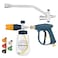 Sooprinse Pressure Washer Foam Cannon with Short Pressure Washer Gun Dual Connector Accessory Snow Soap Attachment for Car Wash 5 Nozzles Tips with 14 Quick Connect 4000 PSI