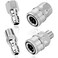 Ysglory 2 Sets NPT 14 Inch Pressure Washer Coupler Quick Connect Plug Stainless Steel Male and Female Quick Connect Fittings Pressure Washer Adapter Set Internal Thread External Thread