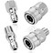 Ysglory 2 Sets NPT 14 Inch Pressure Washer Coupler Quick Connect Plug Stainless Steel Male and Female Quick Connect Fittings Pressure Washer Adapter Set Internal Thread External Thread