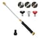 Hamirah Jet Nozzle Power Washer Wand Hose Nozzle Hydro Jet High Pressure Watering Sprayer Tool with 3 Different Nozzles Water Hose Nozzle with Quick Connectors for Car Gutter Window Washing Black