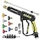 POHIR Pressure Washer Gun 3600 PSI with 38 Swivel Quick Connect Extension Wand M22 15mm and M22 14mm Fitting 30 Inch 7 Nozzle Tips Yellow