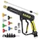 POHIR Pressure Washer Gun 3600 PSI with 38 Swivel Quick Connect Extension Wand M22 15mm and M22 14mm Fitting 30 Inch 7 Nozzle Tips Yellow