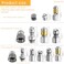 Wllead Jetter Heads Kit Pack of 10 Jetter Nozzle Kit Rotating Button Drain Cleaning Nozzle Tips for Pressure Washer Sewer Jetter Kit Stainless Steel Pressure 5000 PSI