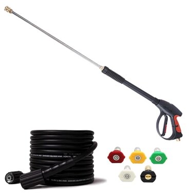 QUTUNI 3000 PSI Pressure Washer Gun and Hose Kit Pressure Washer Gun Replacement Kit with 26ft Hose 21 Extension Wand 5 Quick Connect Nozzles