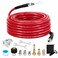 SEPLY Sewer Jetter Kit for Pressure Washer 50FT 5800 PSI Drain Cleaner Hose with 14 NPT Corner Rotating and Button Hose Sewer Jetting Nozzle Waterproof Tape Pearl Corsage Pin Spanner Glove