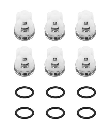 GIBACAD 6Pack Pressure Washer Pump Check Valves Kit With ORings Fits For AAADelcoDeWaltExcellSimpson PumpsReplace 7110110