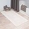 Lavish Home Reversible Long Bath Mat 60x24Inch Plush Cotton Bathroom Runner Machine Washable Bath Mats for Bathroom Kitchen or Laundry Room Ivory