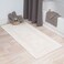 Lavish Home Reversible Long Bath Mat 60x24Inch Plush Cotton Bathroom Runner Machine Washable Bath Mats for Bathroom Kitchen or Laundry Room Ivory